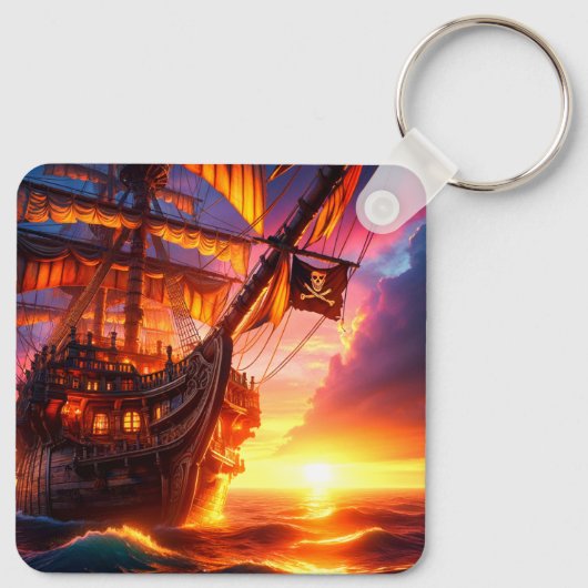 Pirate Ship Sleutelhanger (Achterkant)
