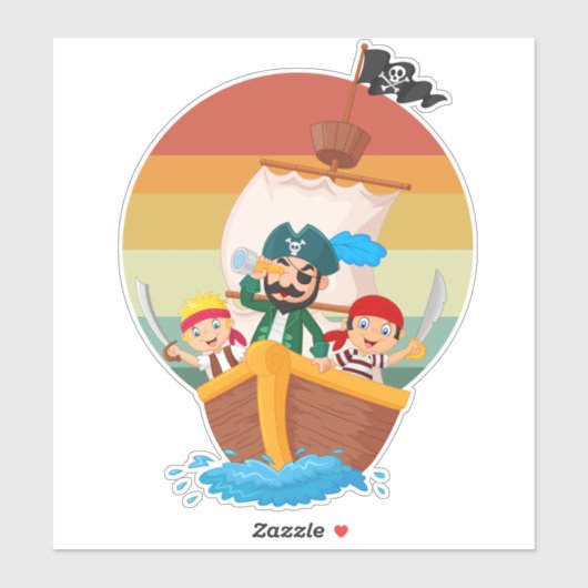 Pirate Ship Sticker thema (Vel)