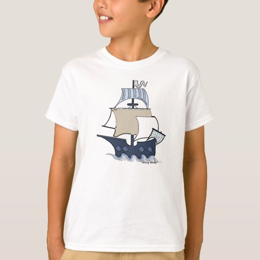 Pirate Ship T-shirt voor kinderen (Voorkant)