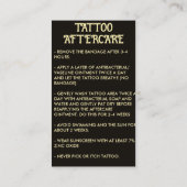 Pirate Ship tattoo Nazorg Instructies Visitekaartje (Achterkant)