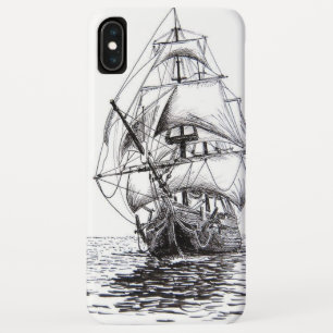Pirate Ship Tekening Case-Mate iPhone Case