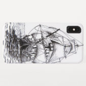 Pirate Ship Tekening Case-Mate iPhone Case (Achterkant (horizontaal))