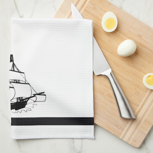 Pirate Ship Theedoek (Quarter Fold)