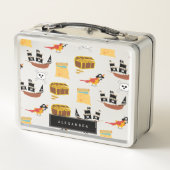 Pirate Ship Treasure Borst Thema Patroon (Achterkant)