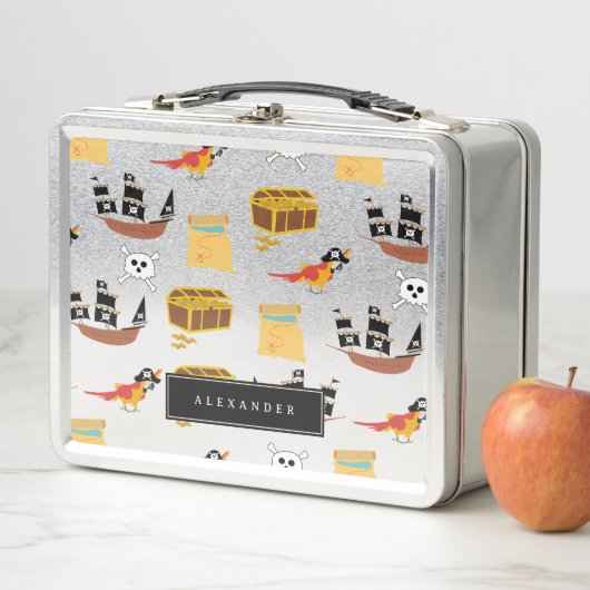 Pirate Ship Treasure Borst Thema Patroon (In situ)