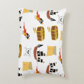 Pirate Ship Treasure Borst Thema Patroon Accent Kussen (Achterkant (Verticaal))