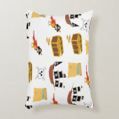 Pirate Ship Treasure Borst Thema Patroon Accent Kussen (Voorkant(Verticaal))