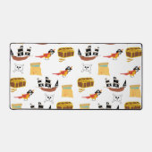 Pirate Ship Treasure Borst Thema Patroon Bureaumat (Voorkant)