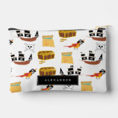 Pirate Ship Treasure Borst Thema Patroon Etui (Achterkant)