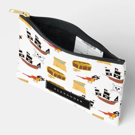 Pirate Ship Treasure Borst Thema Patroon Etui (Open)