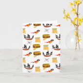 Pirate Ship Treasure Borst Thema Patroon Kaart (Gele Bloem)