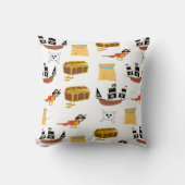 Pirate Ship Treasure Borst Thema Patroon Kussen (Voorkant)