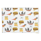 Pirate Ship Treasure Borst Thema Patroon Kussensloop (Voorkant-Links)