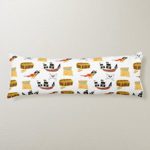 Pirate Ship Treasure Borst Thema Patroon Lichaamskussen