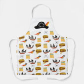 Pirate Ship Treasure Borst Thema Patroon Schort (Voorkant)