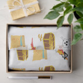 Pirate Ship Treasure Borst Thema Patroon Tissuepapier (Geschenk)