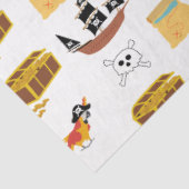 Pirate Ship Treasure Borst Thema Patroon Tissuepapier (Detail)