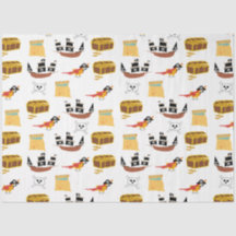 Pirate Ship Treasure Borst Thema Patroon