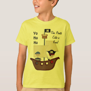 Pirate Ship Treasure Fourth Birthday T-shirt