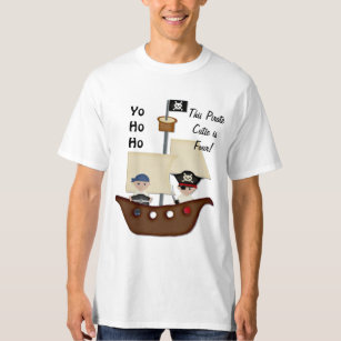 Pirate Ship Treasure Fourth Birthday T-shirt