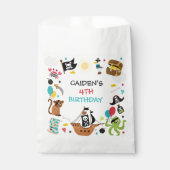 Pirate Ship Treasure Verjaardagsfeest Bedankzakje (Voorkant)