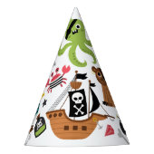 Pirate Ship Treasure Verjaardagsfeest Feesthoedjes (Voorkant)