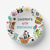 Pirate Ship Treasure Verjaardagsfeest Papieren Kommen (Voorkant)