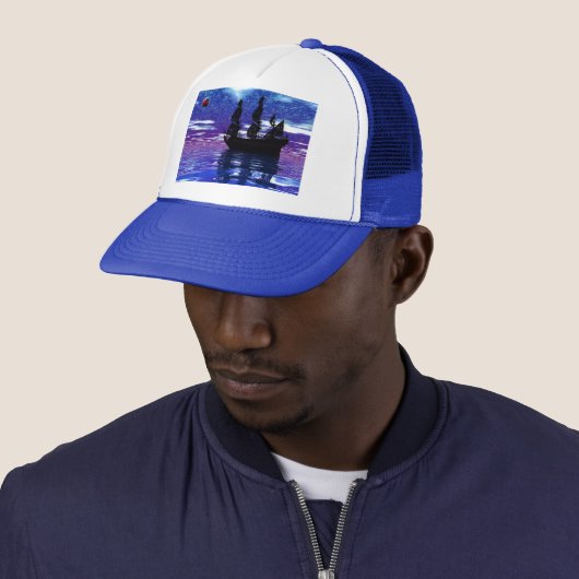 Pirate Ship Trucker Hat Pet (In situ)