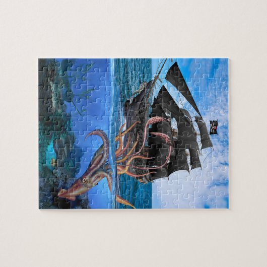 Pirate Ship vs. Giant Squid Legpuzzel (Horizontaal)