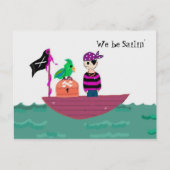 Pirate Ship - We zijn Sailin' Briefkaart (Voorkant)