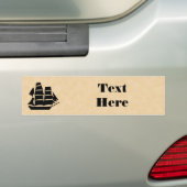 Pirate Ship. Zeilend schip. Bumpersticker (Op auto)