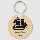Pirate Ship. Zeilend schip. Sleutelhanger (Voorkant)