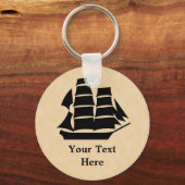 Pirate Ship. Zeilend schip. Sleutelhanger (Voorkant)
