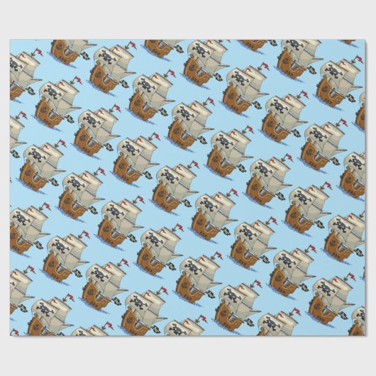 Pirate Ships Cadeaupapier (Vlak)