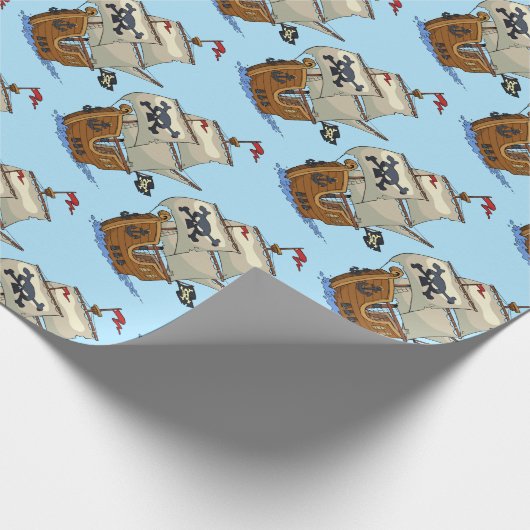 Pirate Ships Cadeaupapier (Hoek)