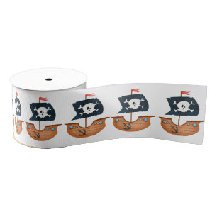 Pirate Ships Grosgrain Lint
