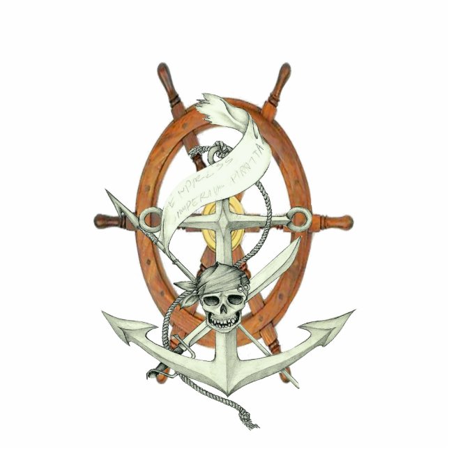 Pirate Sigil Fotobeeldje Sleutelhanger (Voorkant)