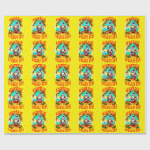 Pirate Sinterklaas Feestelijke Kerstvakantie Kunst Cadeaupapier (Vlak)