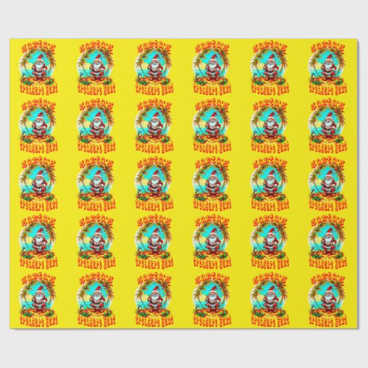 Pirate Sinterklaas Feestelijke Kerstvakantie Kunst Cadeaupapier (Vlak)