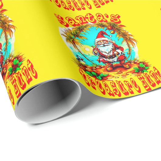 Pirate Sinterklaas Feestelijke Kerstvakantie Kunst Cadeaupapier (Rol Hoek)