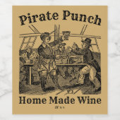 Pirate Sjabloon Wijn Etiket (Enkel label)