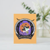 Pirate skelet kat briefkaart (Staand voorkant)