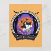 Pirate skelet kat briefkaart (Voorkant)