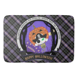 Pirate skelet kat en plaid badmat