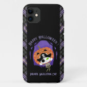Pirate skelet kat en plaid Case-Mate iPhone case (Achterkant)