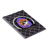 Pirate skelet kat en plaid notitieboek (Rechterzijde)