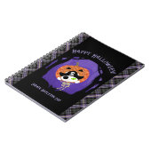 Pirate skelet kat en plaid notitieboek (Linkerzijde)