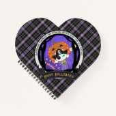 Pirate skelet kat en plaid notitieboek (Voorkant)