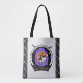 Pirate skelet kat en plaid tote bag (Voorkant)
