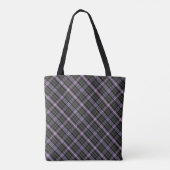 Pirate skelet kat en plaid tote bag (Achterkant)